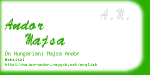 andor majsa business card